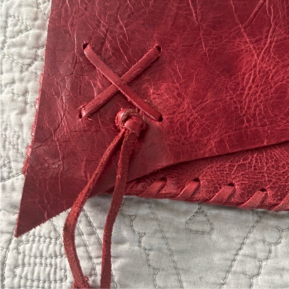 Red Leather Crossbody Bag bundle with Free Crumpler bag . - Picture 9 of 16